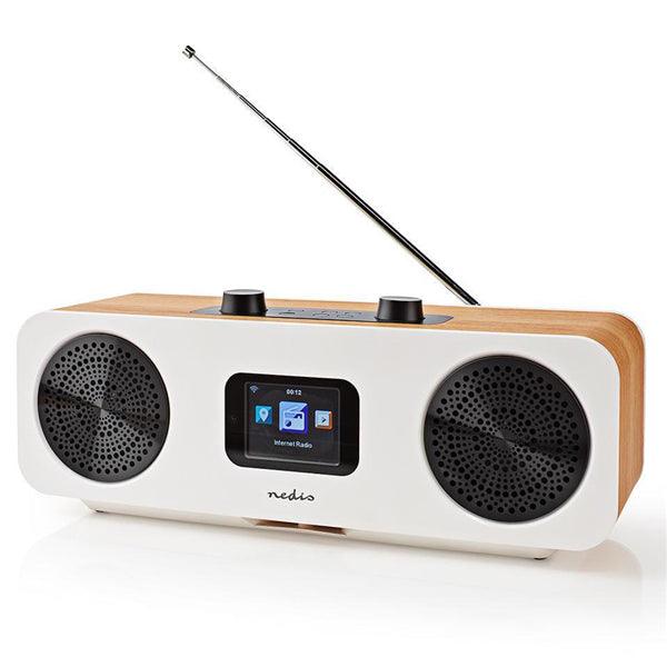 Internetradio | Tisch Ausführumg | Bluetooth® / Wi-Fi | DAB+ / FM / Internet | 2.4 " | Farbbildschirm | 34 W | ferngesteuert | App gesteuert | Wecker | Sleep Timer | Braun / Weiss - handy.ch