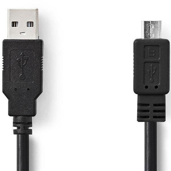 USB-Kabel | USB 2.0 | USB-A Stecker | USB Micro-B Stecker | 11 W | 480 Mbps | Vernickelt | 2.00 m | Rund | PVC | Schwarz | Umschlag - handy.ch