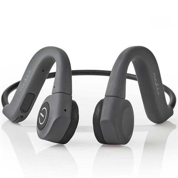 Bone Conduction Kopfhörer | Bluetooth® | max Batteriespielzeit: 6.5 Std | Eingebautes Mikro | Speicher: 8 GB | Lautstärke-Regler | IPX5 | Grau - handy.ch