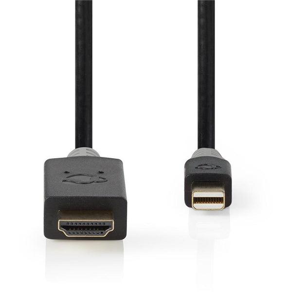 Mini Displayport-Kabel | DisplayPort 1.4 | Mini DisplayPort Stecker | HDMI Stecker | 48 Gbps | Vergoldet | 2.00 m | Rund | PVC | Anthrazit | Verpackung mit Sichtfenster - handy.ch