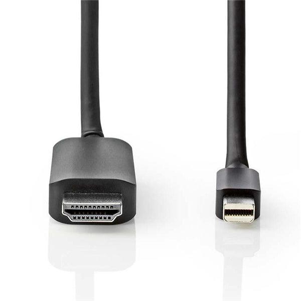 Mini Displayport-Kabel | DisplayPort 1.4 | Mini DisplayPort Stecker | HDMI Stecker | 48 Gbps | Vernickelt | 2.00 m | Rund | PVC | Schwarz | Blister - handy.ch