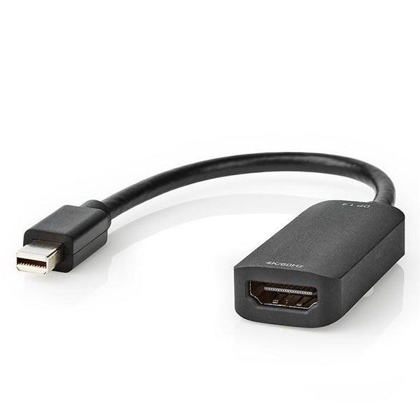 Mini Displayport-Kabel | DisplayPort 1.4 | Mini DisplayPort Stecker | HDMI Ausgang | 48 Gbps | Vernickelt | 0.20 m | Rund | PVC | Schwarz | Blister - handy.ch