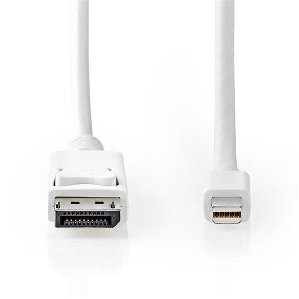 Mini Displayport-Kabel | DisplayPort 1.4 | Mini DisplayPort Stecker | DisplayPort Stecker | 48 Gbps | Vernickelt | 2.00 m | Rund | PVC | Weiss | Plastikbeutel - handy.ch