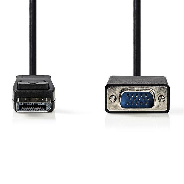 VGA-Kabel | DisplayPort Stecker | VGA Stecker | Vernickelt | Maximale Auflösung: 1080p | 2.00 m | Rund | PVC | Schwarz | Umschlag - handy.ch