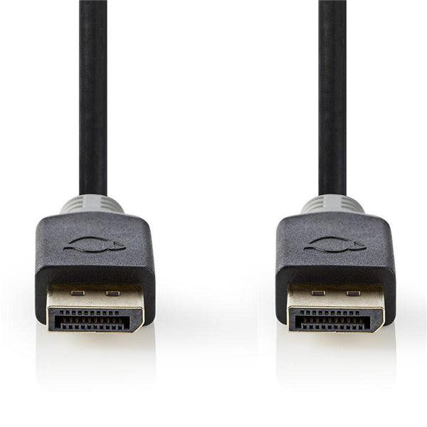 Displayport-Kabel | DisplayPort Stecker | DisplayPort Stecker | 8K@60Hz | Vergoldet | 3.00 m | rund | PVC | Anthrazit / Grau | Plastikbeutel - handy.ch