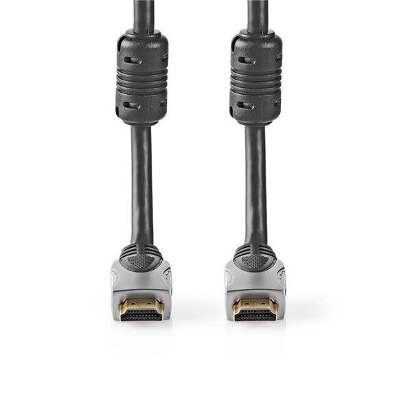 High Speed ??HDMI  Kabel mit Ethernet | HDMI Stecker | HDMI Stecker | 4K@60Hz | 18 Gbps | 2.50 m | Rund | PVC | Anthrazit | Box - handy.ch