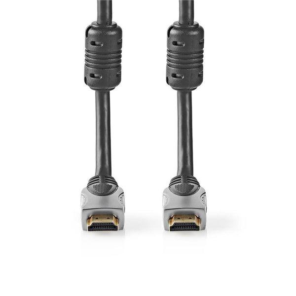 High Speed ??HDMI  Kabel mit Ethernet | HDMI Stecker | HDMI Stecker | 4K@60Hz | 18 Gbps | 5.00 m | Rund | PVC | Anthrazit | Box - handy.ch