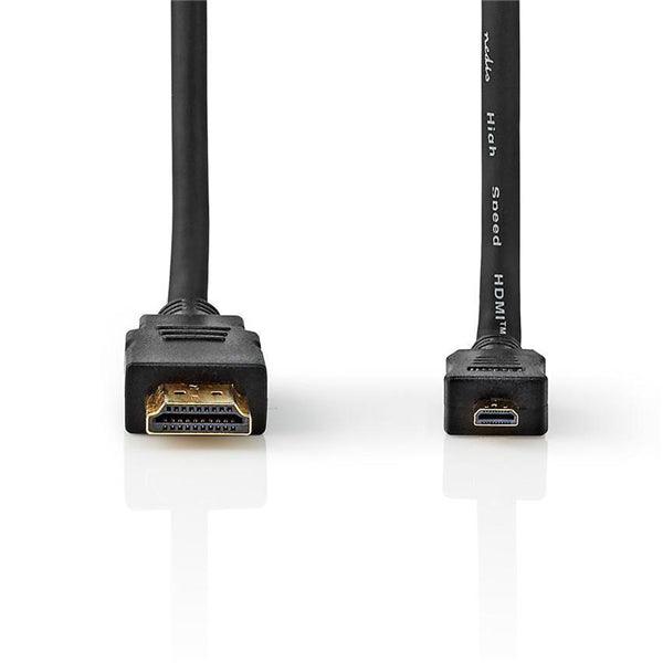 High Speed ??HDMI  Kabel mit Ethernet | HDMI Stecker | HDMI Micro Stecker | 4K@30Hz | 10.2 Gbps | 1.50 m | Rund | PVC | Schwarz | Aufhänger - handy.ch