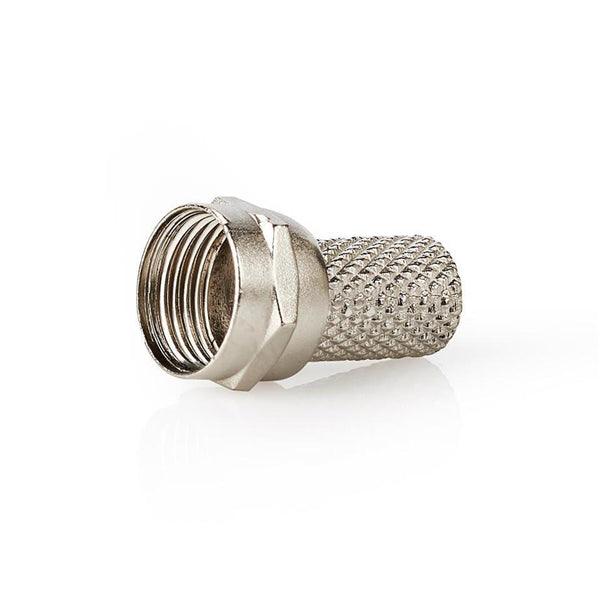 F-Stecker | Gerade | Stecker | Vernickelt | 75 Ohm | Twist-on | Kabeleingangsdurchmesser: 7.0 mm | Zinklegierung | Silber | 25 Stück | Umschlag - handy.ch