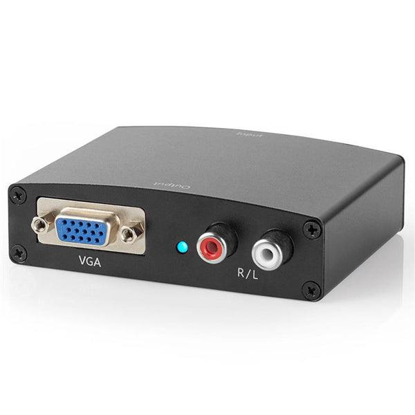 HDMI  Converter | HDMI Eingang | VGA Female / 2x Cinch Buchse | 1-Weg | 1280x768 | 1.65 Gbps | Aluminium | Anthrazit - handy.ch