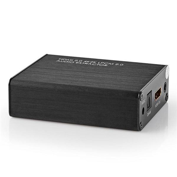 HDMI  Extractor | HDMI Eingang | HDMI Ausgang / TosLink Buchse / 1x 3.5 mm | Maximale Auflösung: 4K@60Hz | 18 Gbps | Metall | Anthrazit | Kartonverpackung - handy.ch