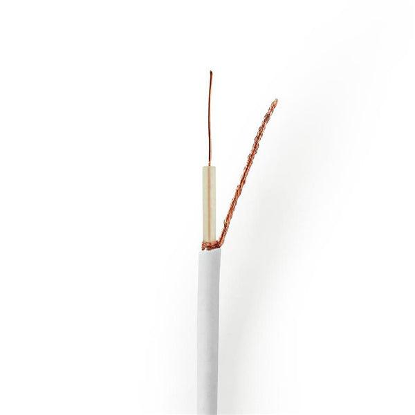 Antennenkabel auf Rolle | MINI KOAX | 75 Ohm | Einzeln geschirmt | ECA | 10.0 m | Koax | PVC | Weiss | Rolle - handy.ch