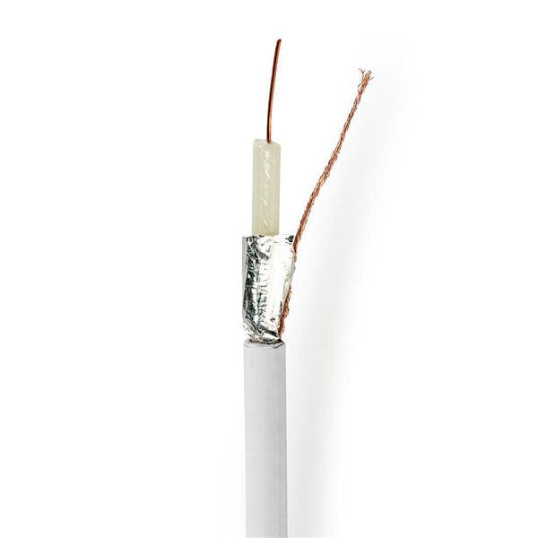 Antennenkabel auf Rolle | Coax 12 | 75 Ohm | Doppelt geschirmt | ECA | 100.0 m | Koax | PVC | Weiss | Rolle - handy.ch
