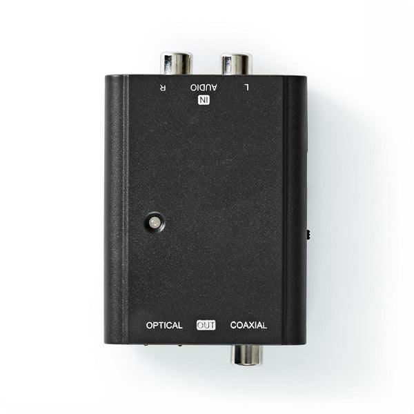Digital Audio Converter | 1-Weg | Anschlüsse  Eingang: 2x Cinch Buchse | Anschlüsse  Ausgang: 1x S / PDIF (RCA) Buchse / 1x TosLink Buchse | ARC | Handbuch | Schwarz - handy.ch