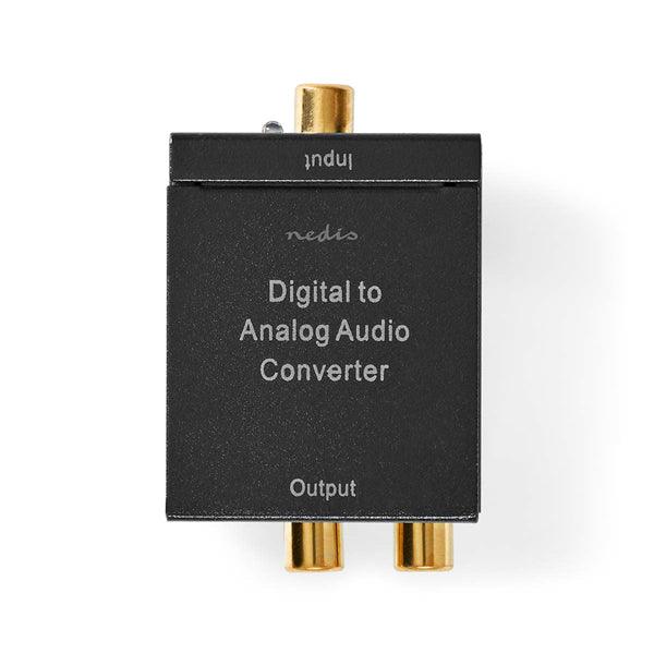 Digital Audio Converter | 1-Weg | Anschlüsse  Eingang: 1x Digital-Cinch / 1x TosLink | Anschlüsse  Ausgang: 1x (2x RCA) / 1x 3.5 mm | ARC | Automatisch | integrierter Verstärker | Schwarz - handy.ch