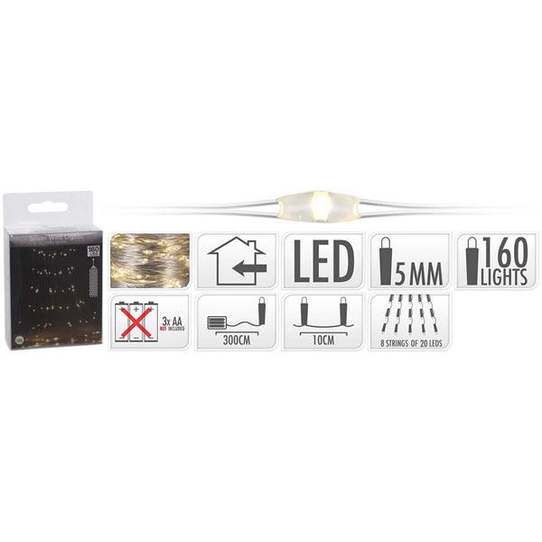 SILBERDRAHT BELEUCHTUNG 160LED - handy.ch