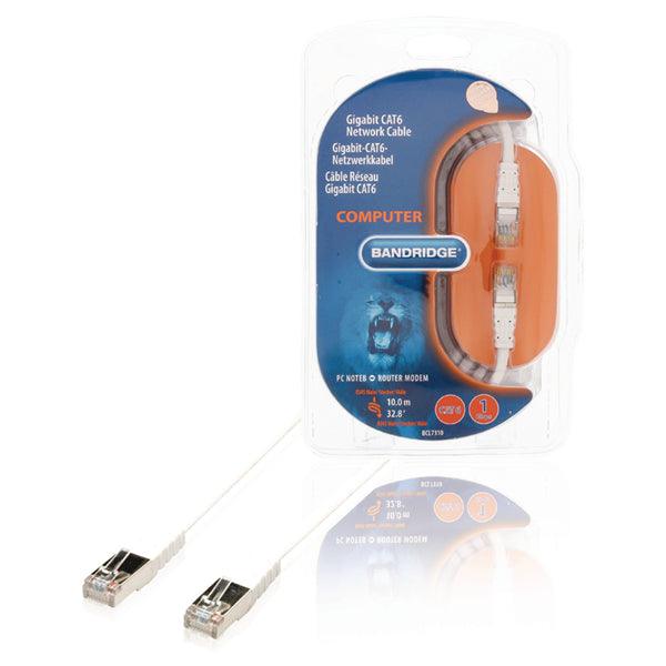 CAT6 F/UTP-Netzwerkkabel RJ45 (8P8C) male - RJ45 (8P8C) male 10.0 m Weiss - handy.ch