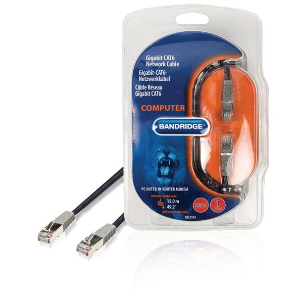 CAT6 F/UTP-Netzwerkkabel RJ45 (8P8C) male - RJ45 (8P8C) male 15.0 m Blau - handy.ch