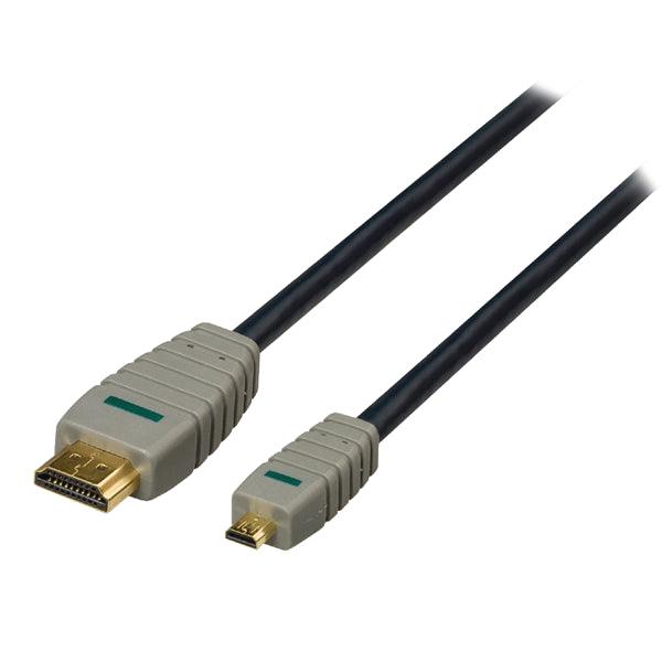 High Speed HDMI Kabel mit Ethernet HDMI Anschluss - HDMI Micro Stecker 2.00 m Blau - handy.ch