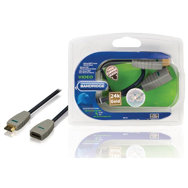 High Speed HDMI Kabel mit Ethernet HDMI Anschluss - HDMI-Buchse 0.30 m Blau - handy.ch