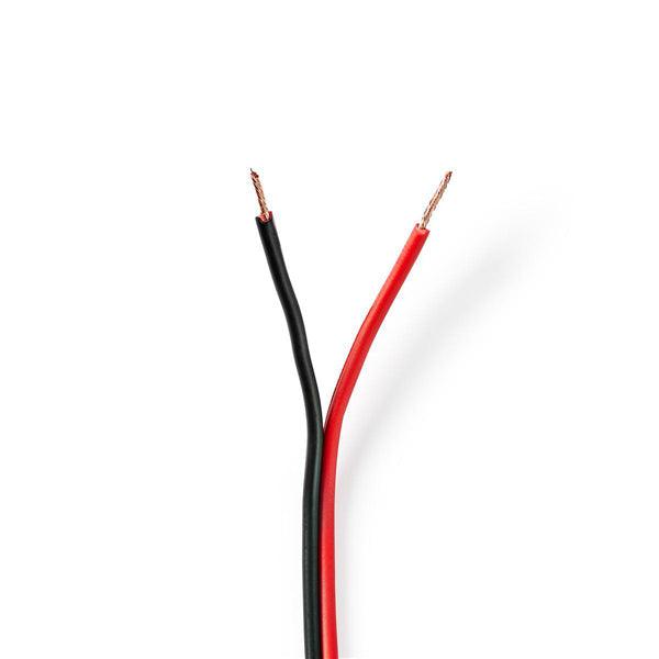 Lautsprecherkabel | 2x 0.75 mm² | Kupfer | 25.0 m | Rund | PVC | Red / Schwarz | Rolle - handy.ch