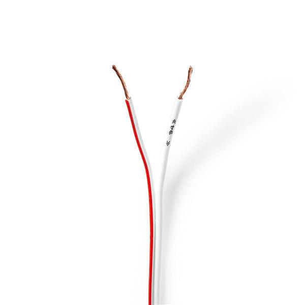 Lautsprecherkabel | 2x 0.75 mm² | Kupfer | 50.0 m | rund | PVC | Weiss | Rolle - handy.ch