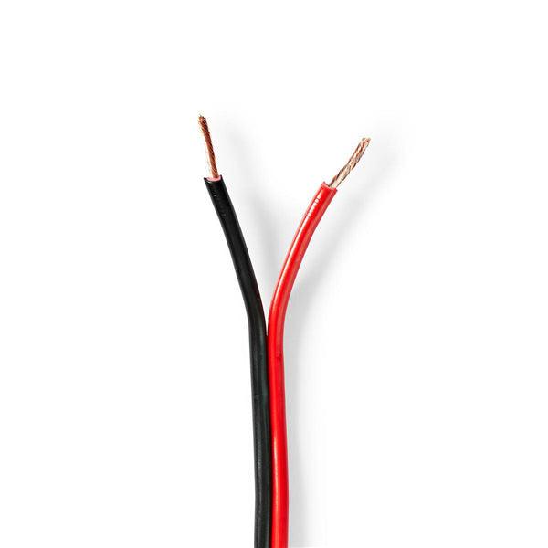 Lautsprecherkabel | 2x 1.50 mm² | Kupfer | 50.0 m | rund | PVC | Schwarz/Red | Rolle - handy.ch