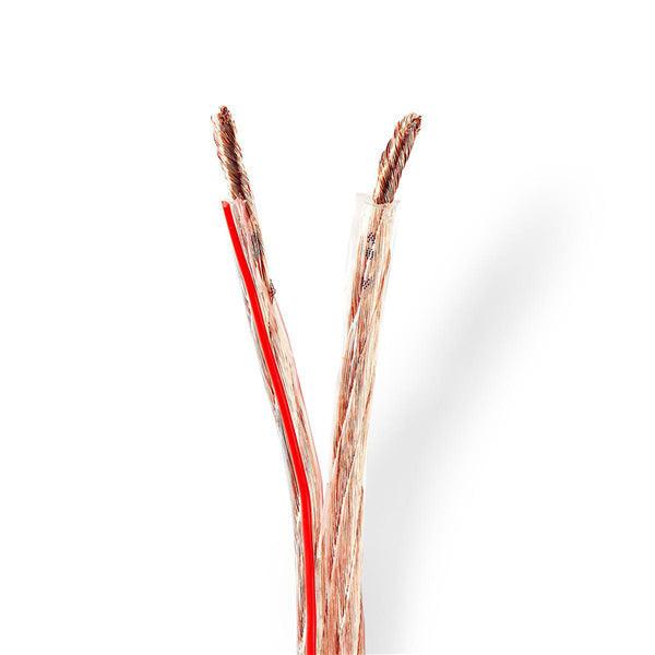 Lautsprecherkabel | 2x 6.00 mm² | Kupfer | 100.0 m | Rund | PVC | Transparent | Rolle - handy.ch