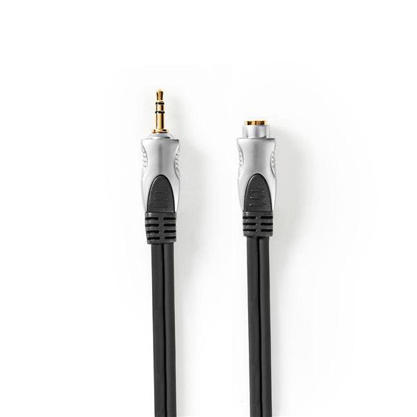 Stereo-Audiokabel | 3.5 mm Stecker | 3.5 mm Buchse | Vergoldet | 10.0 m | Rund | Anthrazit | Box - handy.ch