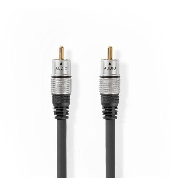 Digital-Audio-Kabel | RCA | RCA | Vergoldet | 2.50 m | Rund | PVC | Anthrazit | Box - handy.ch