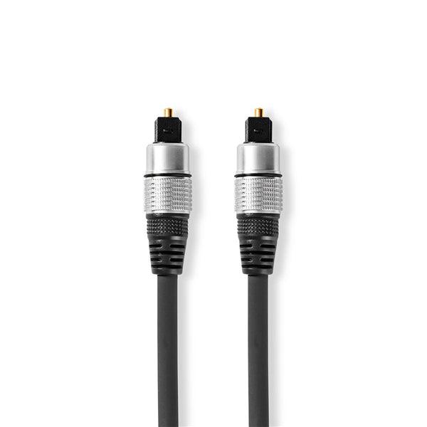Optisches Audiokabel | Toslink Stecker | Toslink Stecker | 5.00 m | Rund | PVC | Anthrazit | Box - handy.ch