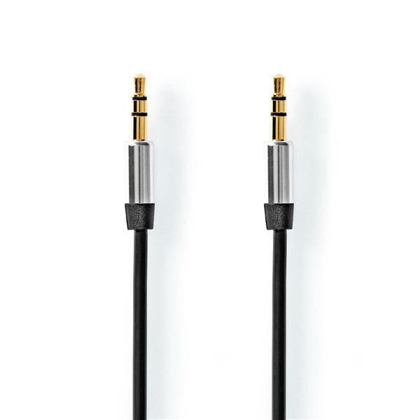 Stereo-Audiokabel | 2.5 mm Stecker | 3.5 mm Stecker | Vergoldet | 1.00 m | rund | Schwarz | Umschlag - handy.ch