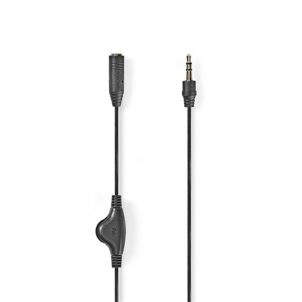 Stereo-Audiokabel | 3.5 mm Stecker | 3.5 mm Buchse | Vernickelt | 1.00 m | Rund | Schwarz | Umschlag - handy.ch