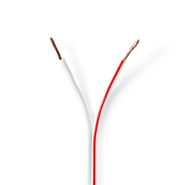 Lautsprecherkabel | 2x 1.50 mm² | CCA | 25.0 m | rund | PVC | Weiss | Eingewickelt - handy.ch