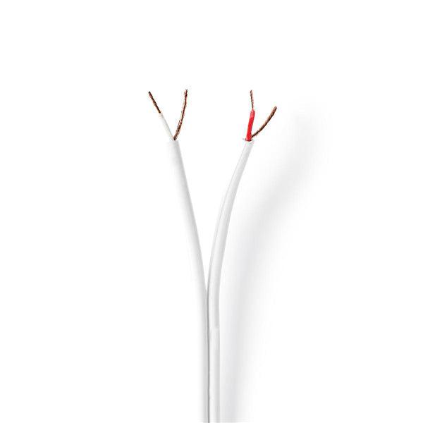 Audio Kabel | 2x 0.15 mm² | CCA | 100.0 m | Rund | PVC | Weiss | Eingewickelt - handy.ch