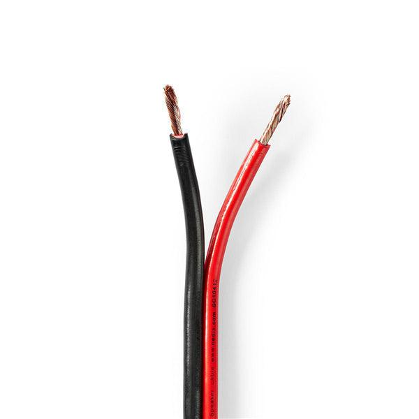 Lautsprecherkabel | 2x 2.50 mm² | CCA | 100.0 m | Rund | PVC | Red / Schwarz | Eingewickelt - handy.ch