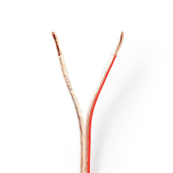 Lautsprecherkabel | 2x 2.50 mm² | CCA | 100.0 m | Rund | PVC | Transparent | Eingewickelt - handy.ch