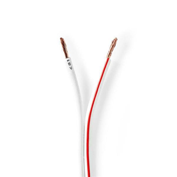 Lautsprecherkabel | 2x 2.50 mm² | CCA | 50.0 m | rund | PVC | Weiss | Eingewickelt - handy.ch