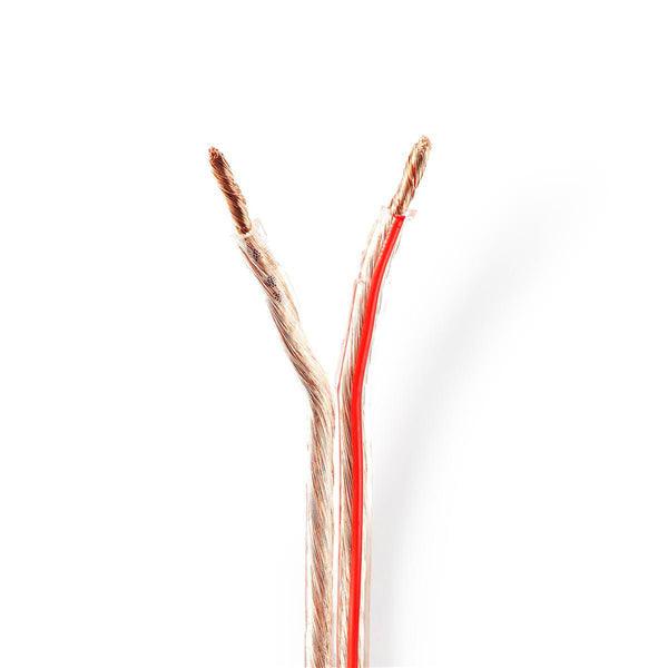 Lautsprecherkabel | 2x 4.00 mm² | CCA | 100.0 m | Rund | PVC | Transparent | Eingewickelt - handy.ch