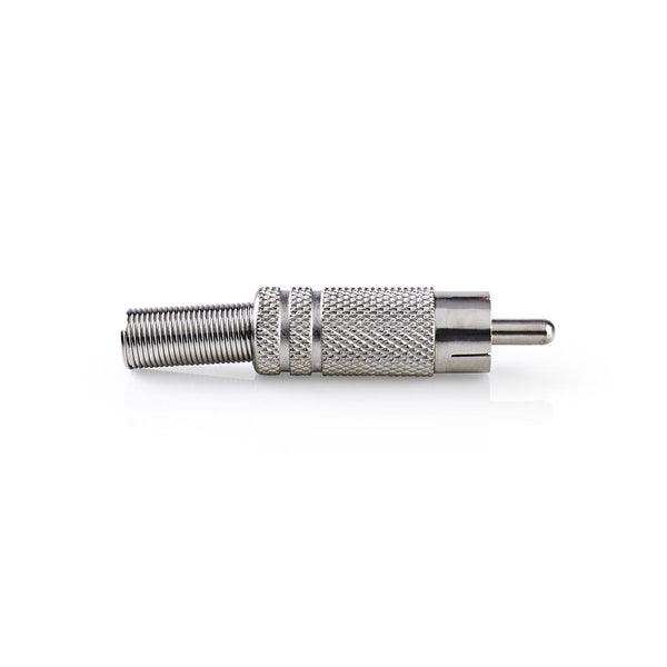 RCA-Anschluss | gerade | Stecker | Vernickelt | Lot | Kabeleingangsdurchmesser: 6.5 mm | Metall | Silber | 25 Stück | Plastikbeutel - handy.ch