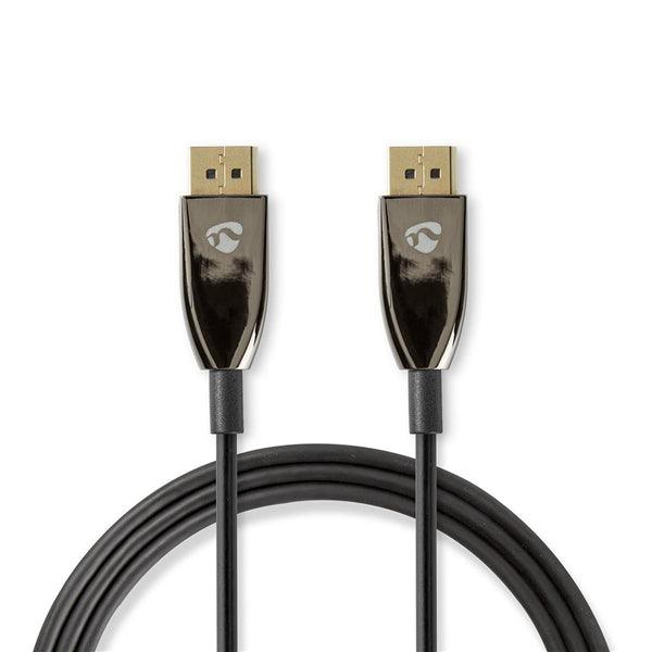 Aktive optische Displayport-Kabel | DisplayPort 1.4 | DisplayPort Stecker | DisplayPort Stecker | 32.4 Gbps | 50.0 m | rund | PVC | Schwarz | Kartonverpackung - handy.ch