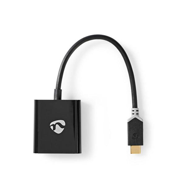 USB-Adapter | USB 3.2 Gen 1 | USB-C Stecker | VGA Buchse | 0.20 m | rund | Vergoldet | PVC | Anthrazit | Verpackung mit Sichtfenster - handy.ch