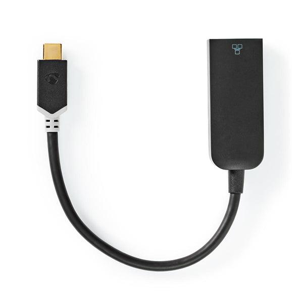 USB-Netzwerkadapter | USB 3.2 Gen 1 | 1000 Mbps | USB-C Stecker | RJ45 Buchse | 0.20 m | Rund | Vergoldet | Verzinntes Kupfer | Anthrazit | Box - handy.ch