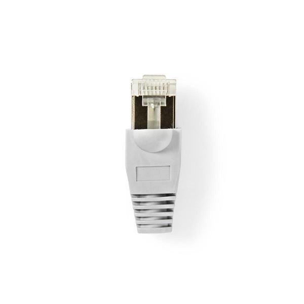 RJ45-Stecker | Stecker | Solid UTP CAT5 | Gerade | Vergoldet | 10 Stück | PVC | Grau / Transparent | Box - handy.ch