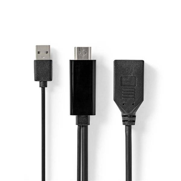 HDMI -Adapter | HDMI Stecker | DisplayPort Stecker | Vernickelt | Gerade | PVC | Schwarz | 1 Stück | Umschlag - handy.ch