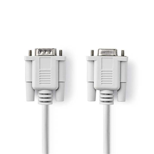 Serielles Kabel | D-SUB 9-Pin Stecker | D-SUB 9-Pin-Buchse | Vernickelt | 15.0 m | rund | PVC | Elfenbein | Plastikbeutel - handy.ch