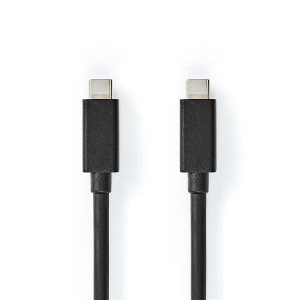 USB-Kabel | USB 3.2 Gen 2x2 | USB-C Stecker | USB-C Stecker | 100 W | 4K@60Hz | 20 Gbps | Vernickelt | 1.00 m | Rund | PVC | Schwarz | Umschlag - handy.ch
