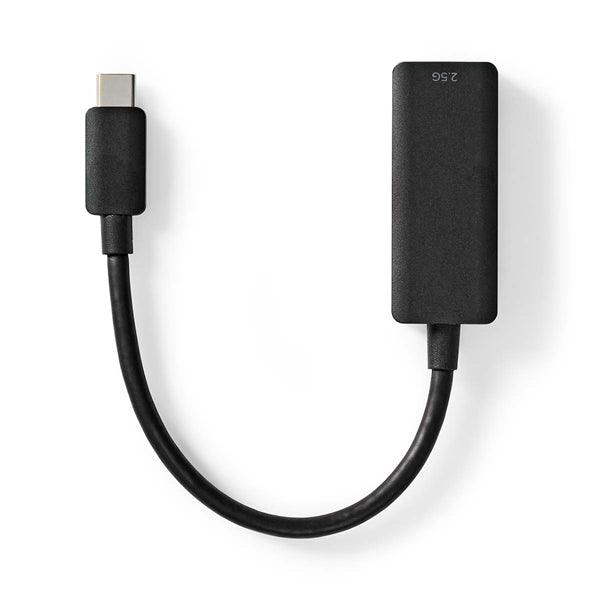 USB-Netzwerkadapter | USB 3.2 Gen 1 | 2.5 Gbps | USB-C Stecker | RJ45 Buchse | 0.2 m | Rund | Vergoldet | Verzinntes Kupfer | Schwarz | Umschlag - handy.ch