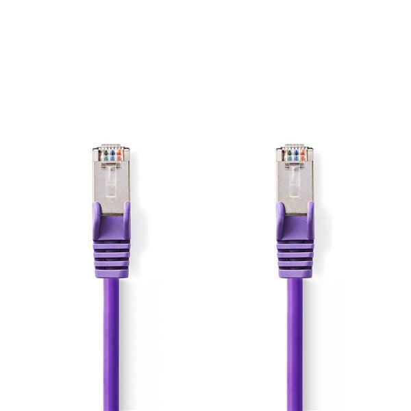 Cat 5e-Kabel | SF/UTP | RJ45 Stecker | RJ45 Stecker | 15.0 m | rund | PVC | Violett | Plastikbeutel - handy.ch