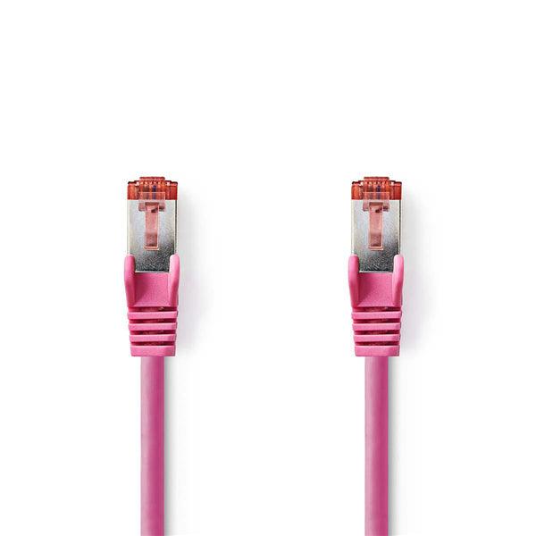 Cat 6 Kabel | RJ45 Stecker | RJ45 Stecker | S/FTP | 5.00 m | Rund | LSZH | Pink | Plastikbeutel - handy.ch